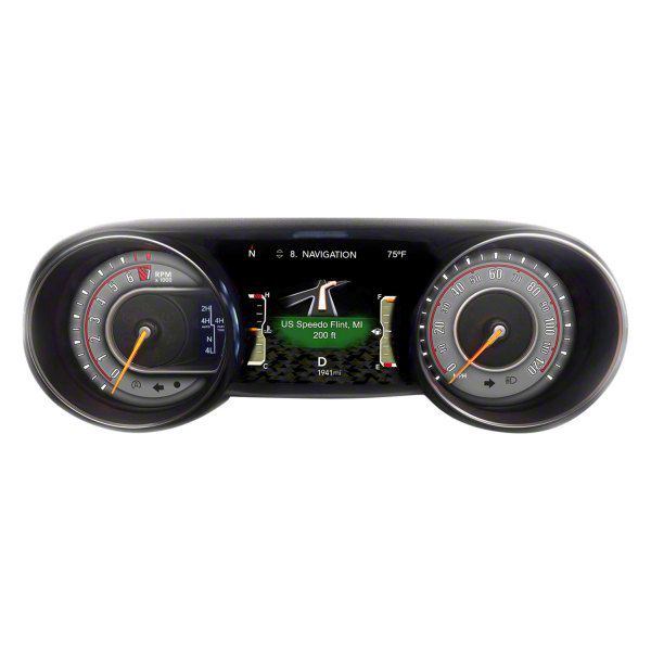 US Speedo Daytona Edition Gauge Face; MPH; Charcoal (18-23 Jeep Wrangler JL, Excluding Sport)