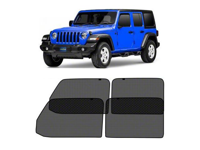 Goodyear Car Accessories Magnetic Car Window Sunshade (18-24 Jeep Wrangler JL 4-Door)