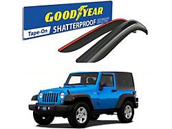 Goodyear Car Accessories Shatterproof Tape-On Window Deflectors (07-18 Jeep Wrangler JK)