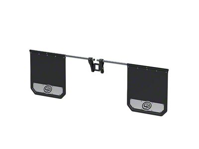 S&B 3-Inch Receiver Hitch Mounted Mud Flaps (Universal; Some Adaptation May Be Required)