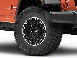Rovos Wheels Guban Gloss Black Machined Wheel; 17x9 (07-18 Jeep Wrangler JK)