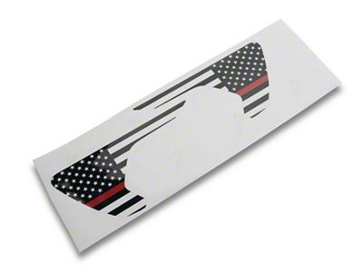 SEC10 Side Accent Flag Decal; Red Line (18-24 Jeeep Wrangler JL)
