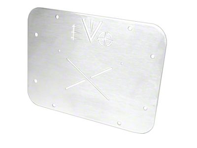 EVO Manufacturing Gate Plate Vent Delete; Bare Aluminum (07-18 Jeep Wrangler JK)