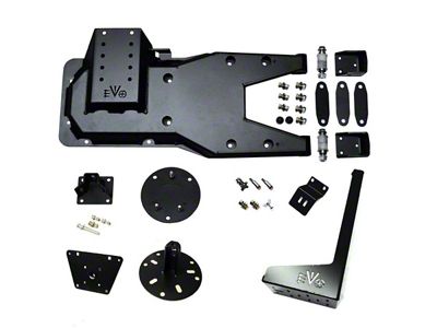 EVO Manufacturing Pro Series Hinged Gate Tire Carrier with Mounts (07-18 Jeep Wrangler JK)
