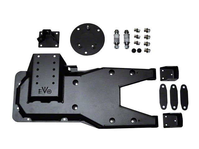 EVO Manufacturing Pro Series Hinged Gate Tire Carrier; Black (07-18 Jeep Wrangler JK)
