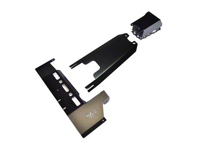 EVO Manufacturing ProTek Skid Plate System; Black (07-11 Jeep Wrangler JK w/ Manual Transmission)