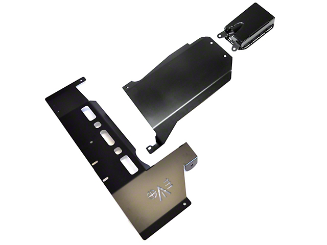 EVO Manufacturing ProTek Skid Plate System; Black (12-18 Jeep Wrangler JK w/ Automatic Transmission)