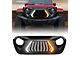 Front Grille with Turn Signal; Matte Black (18-24 Jeep Wrangler JL)