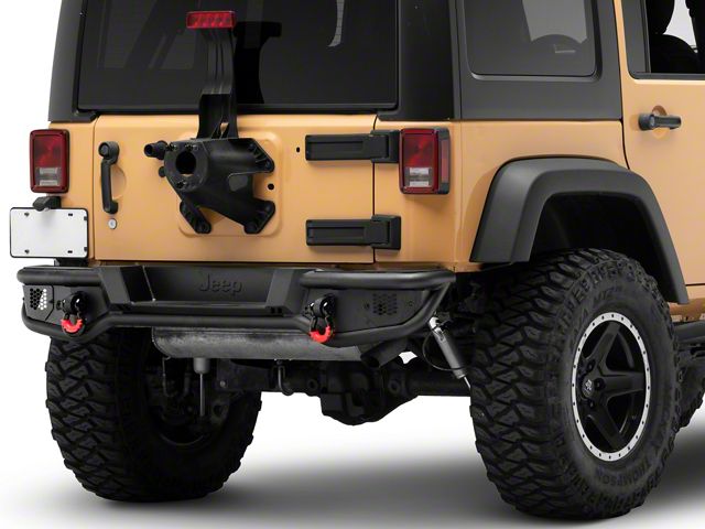 Officially Licensed Jeep HD Tubular Rear Bumper with Jeep Logo (07-18 Jeep Wrangler JK)