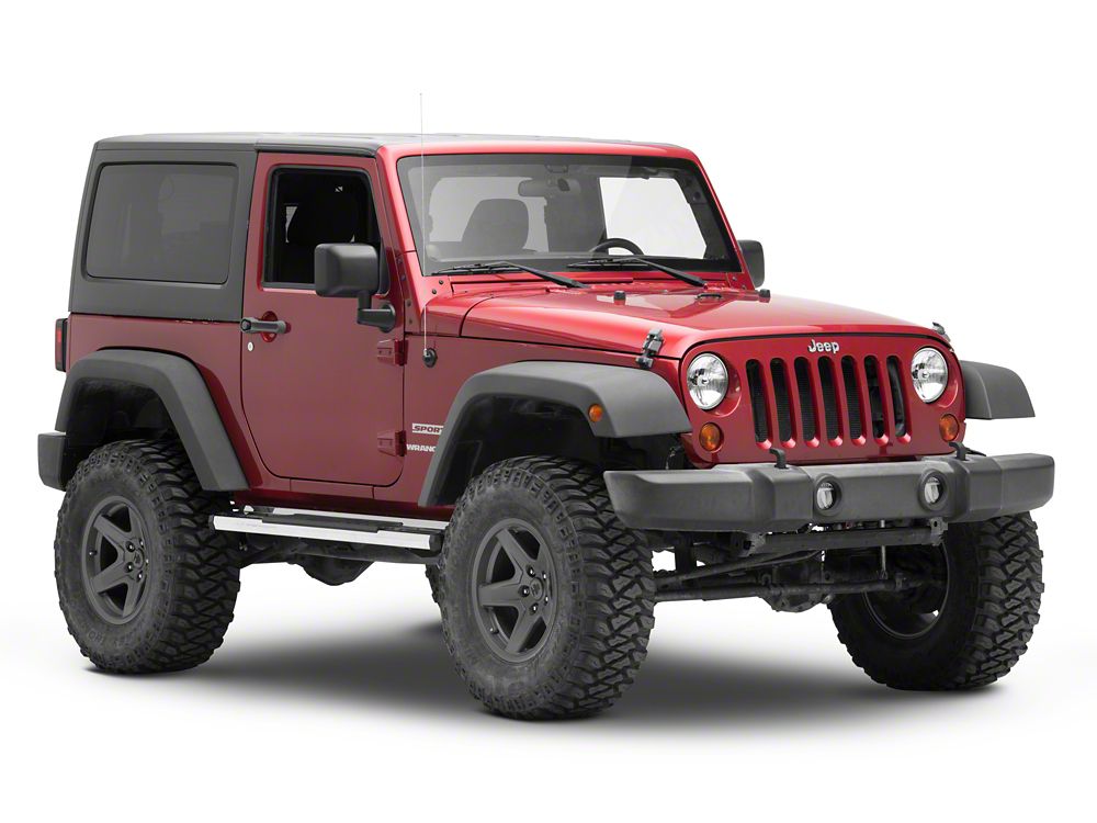 Barricade S6 Running Boards; Polished (07-18 Jeep Wrangler JK 2-Door ...