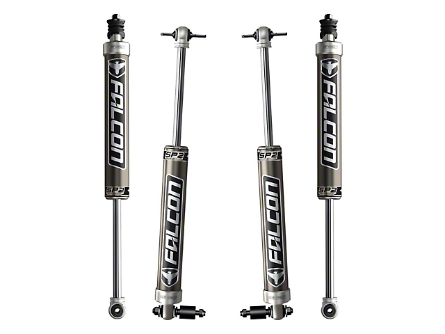 Falcon Shocks SP2 2.1 Monotube Front and Rear Shocks for 3 to 3.50-Inch Lift (07-18 Jeep Wrangler JK 4-Door)