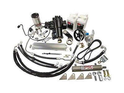 Cylinder Assist Kit Bolt On OE Axle 1.25 Tie Rod 12-18 Wrangler JK 3.6L PSC Steering main image 0