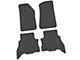 FLEXTREAD Factory Floorpan Fit Tire Tread/Scorched Earth Scene Front and Rear Floor Mats with 4xe Insert; Black (21-24 Jeep Wrangler JL 4xe)