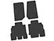 FLEXTREAD Factory Floorpan Fit Tire Tread/Scorched Earth Scene Front and Rear Floor Mats with Wrangler Insert; Black (07-13 Jeep Wrangler JK 4-Door)