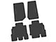 FLEXTREAD Factory Floorpan Fit Tire Tread/Scorched Earth Scene Front and Rear Floor Mats with Wrangler Insert; Black (14-18 Jeep Wrangler JK 4-Door)