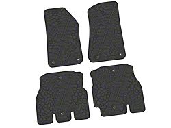 FLEXTREAD Factory Floorpan Fit Tire Tread/Scorched Earth Scene Front and Rear Floor Mats; Black (18-23 Jeep Wrangler JL 4-Door, Excluding 4xe)