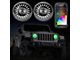 XK Glow 7-Inch RGB LED Headlights with Dual-Mode Dash Mount Controller; Black Housing; Clear Lens (20-24 Jeep Gladiator JT)