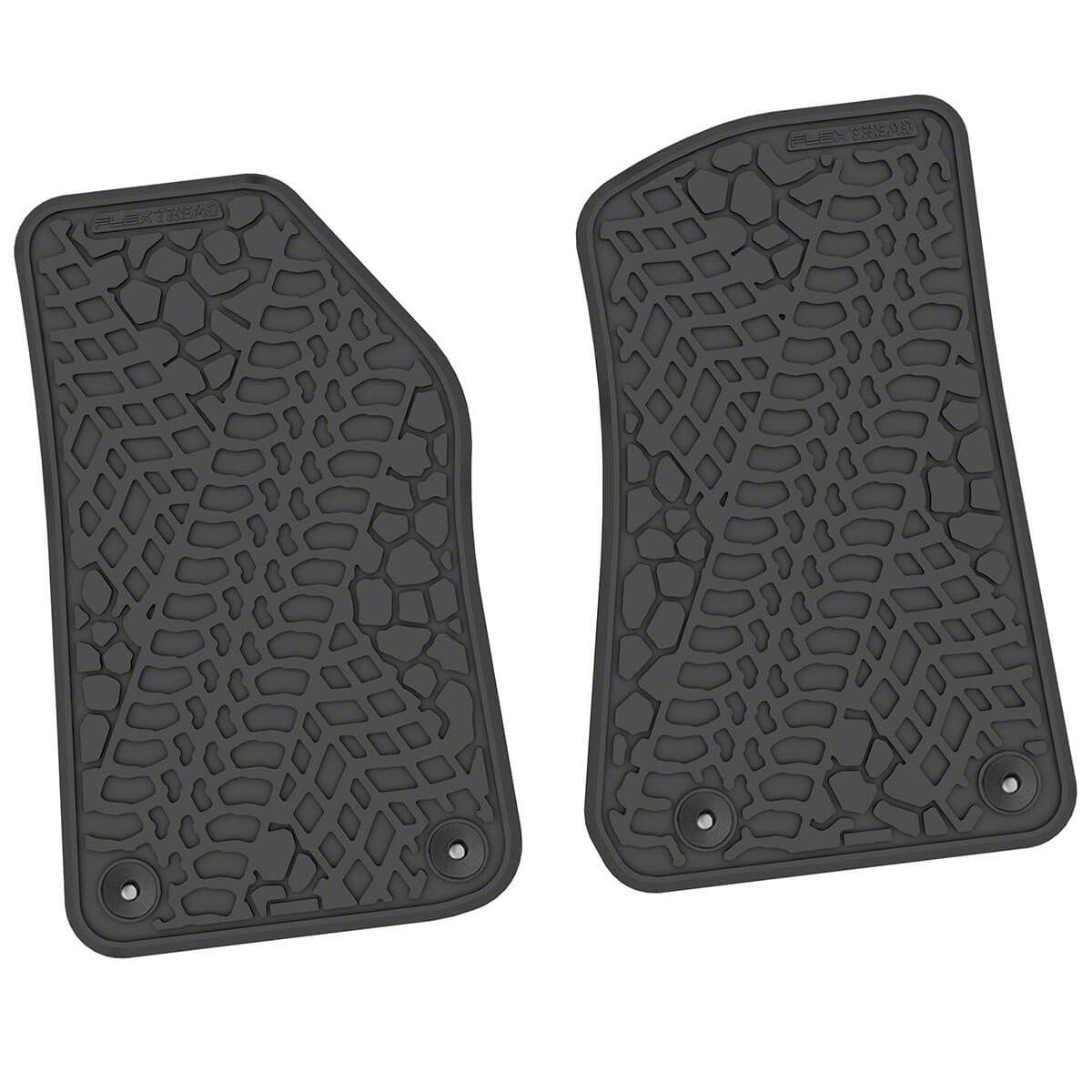 FLEXTREAD Jeep Gladiator Factory Floorpan Fit Tire Tread/Scorched Earth Scene Front Floor Mats