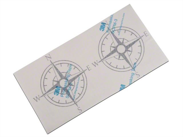 SpeedForm Small Compass Decal Set; Gloss Black (Universal; Some Adaptation May Be Required)