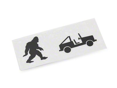 SpeedForm Sasquatch and Vehicle Silhouette Decal; Gloss Black (Universal; Some Adaptation May Be Required)