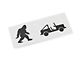 SEC10 Sasquatch and Vehicle Silhouette Decal; Gloss Black (Universal; Some Adaptation May Be Required)