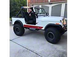 Wizard Works Offroad Rock Sliders with No Tubing; Bare Steel (76-86 Jeep CJ7)