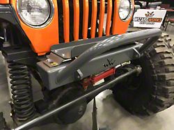 Wizard Works Offroad Stubby Front Bumper with Bull Bar; Bare Steel (76-86 Jeep CJ7)