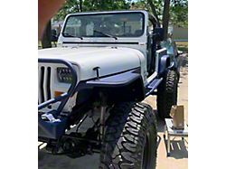 Wizard Works Offroad Tube Fenders with Inners; Bare Steel (87-95 Jeep Wrangler YJ)