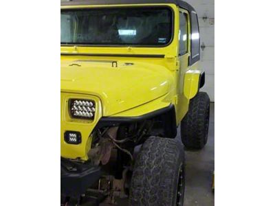 Wizard Works Offroad Tube Fenders with Negative Flare; Bare Steel (76-86 Jeep CJ7)