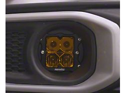 Heretic Studios Series 3 LED Fog Light Kit; Spot Beam; Amber Lens (20-23 Jeep Gladiator JT w/ Plastic Front Bumper)