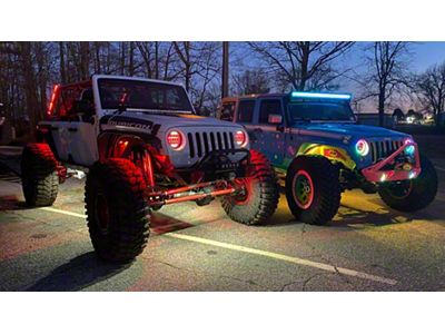 Empire Offroad LED Highland Series Classic RGB+W Rock Light Kit; Set of Twelve (Universal; Some Adaptation May Be Required)