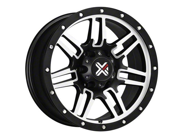 DX4 Wheels 7S Flat Black Machined Wheel; 17x8.5 (07-18 Jeep Wrangler JK)
