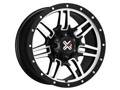 DX4 Wheels 7S Flat Black Machined Wheel; 17x8.5 (18-23 Jeep Wrangler JL)