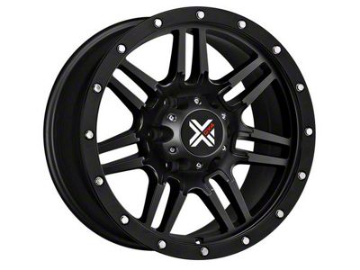 DX4 Wheels 7S Flat Black Wheel; 17x8.5 (18-24 Jeep Wrangler JL)