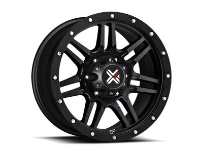 DX4 Wheels 7S Flat Black Wheel; 20x10 (07-18 Jeep Wrangler JK)