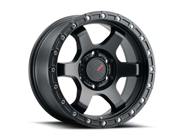 DX4 Wheels NITRO Flat Black Wheel; 17x8.5 (18-23 Jeep Wrangler JL)