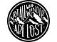Not All Who Wander Are Lost Mountain Landscape Spare Tire Cover; Black (76-18 Jeep CJ7, Wrangler YJ, TJ & JK)