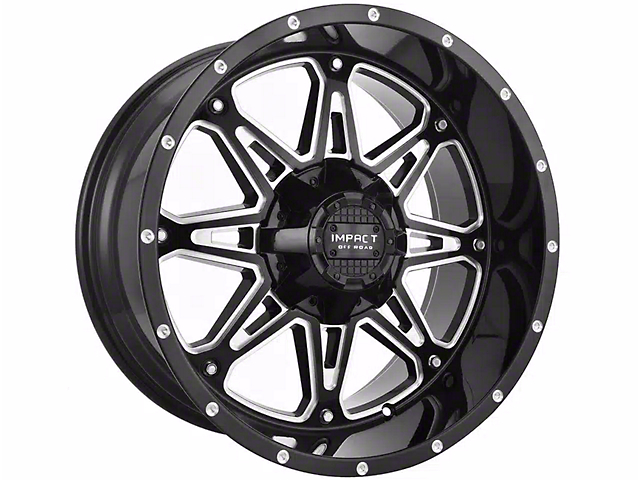 Impact Wheels 810 Gloss Black Milled Wheel; 17x9 (99-04 Jeep Grand Cherokee WJ)