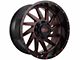 Impact Wheels 811 Gloss Black and Red Milled Wheel; 17x9 (20-24 Jeep Gladiator JT)