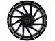 Impact Wheels 811 Gloss Black Milled Wheel; 17x9 (76-86 Jeep CJ7)