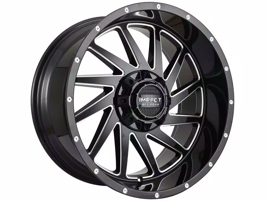 Impact Wheels Jeep Wrangler 811 Gloss Black Milled Wheel; 17x9 811GB ...