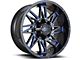 Impact Wheels 814 Gloss Black and Blue Milled Wheel; 17x9 (18-24 Jeep Wrangler JL)