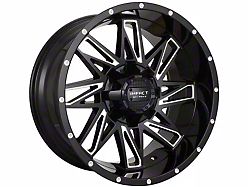 Impact Wheels 814 Gloss Black Milled Wheel; 17x9 (07-18 Jeep Wrangler JK)
