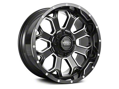 Impact Wheels 819 Matte Black Milled Wheel; 17x9 (20-23 Jeep Gladiator JT)
