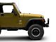 Jeep Licensed by RedRock Double Tubular Front Bumper with Classic Over-Rider Hoop and Jeep Logo; Textured Black (87-06 Jeep Wrangler YJ & TJ)