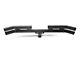 Jeep Licensed by RedRock Double Tubular Rear Bumper with Receiver Hitch and Jeep Logo; Textured Black (87-06 Jeep Wrangler YJ & TJ)