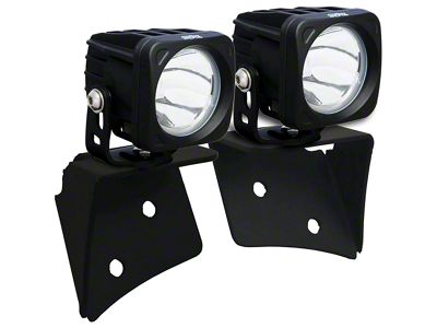 Vision X 3-Inch Optimus LED Cube Lights with A-Pillar Mounting Brackets (07-18 Jeep Wrangler JK)