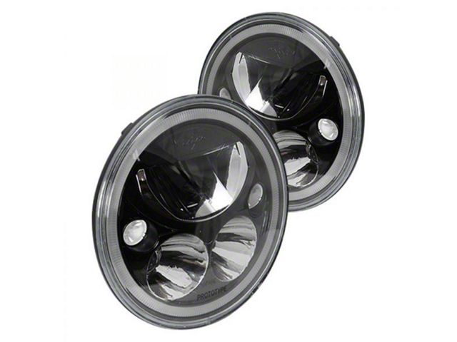 Vision X 7-Inch VX Series LED Headlight Kit with Amber Halo; Black Chrome Housing (07-18 Jeep Wrangler JK)