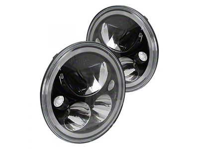 Vision X 7-Inch VX Series LED Headlight Kit with Amber Halo; Black Chrome Housing (07-18 Jeep Wrangler JK)