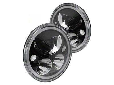 Vision X 7-Inch VX Series LED Headlight Kit with White Halo; Black Chrome Housing (07-18 Jeep Wrangler JK)